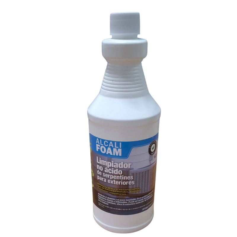 Limpiador no ácido de serpentines y bobinas de aires acondicionados. abrillantador de aluminio y acero inoxidable. 33.8oz (1L)
