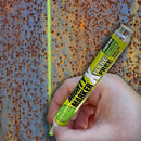 Marcador industrial verde de pintura permanente