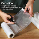 Rollos de bolsas para sellado al vacío. Libre de BPA. Apto para congelador y microondas. Rollo de envasado al vacío.