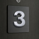Número 3 en Acrílico Autoadhesivo (7x4.5x0.8cm) para Fachadas y Puertas. Letrero Señal Numérica Adhesiva.