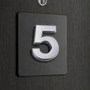 Número 5 en Acrílico Autoadhesivo (7x4.5x0.8cm) para Fachadas y Puertas. Letrero Señal Numérica Adhesiva.