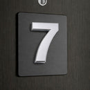 Número 7 en Acrílico Autoadhesivo (7x4.5x0.8cm) para Fachadas y Puertas. Letrero Señal Numérica Adhesiva.