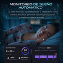 Anillo Inteligente Unisex Multisensor Monitor Ritmo Cardíaco Sueño Oxígeno Temperatura Impermeable 5ATM. Smart ring Plateado. Compatible con Android Y Apple.