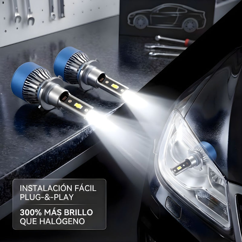 Bombillos LED Automotrices de Alta Potencia Luces LED H1 Para Auto. Repuesto De Focos Para Auto. Bombillo Para Faro Delantero. Luz Blanca. Plug & Play.  ( se vende por unidad) No par