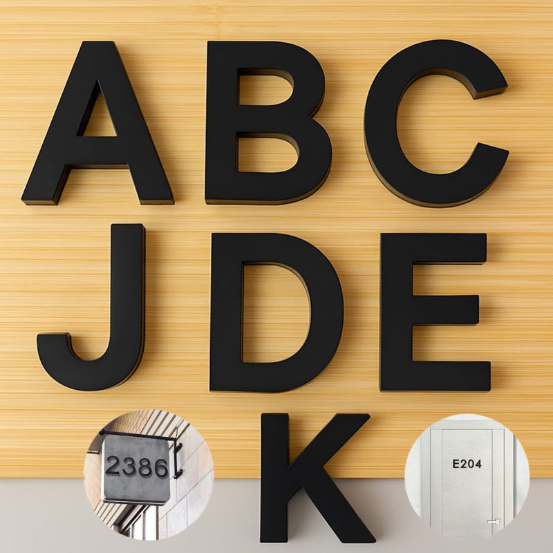 Letras en Acrílico Autoadhesivo 10x6.6cm para Fachadas y Puertas. Letrero Señal Alfabética Adhesiva. (Unidad)