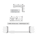 Esquina muestra de exhibición puerta WPC color WENGUE 280X350MM