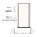 Repuesto de Marco y jamba para puertas WPC color BEIGE CREMA marco completo NO INCLUYE HOJA NI HERRAJES