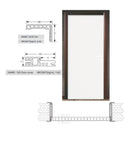 Repuesto de Marco y jamba para puertas WPC color ROBLE OSCURO marco completo NO INCLUYE HOJA NI HERRAJES