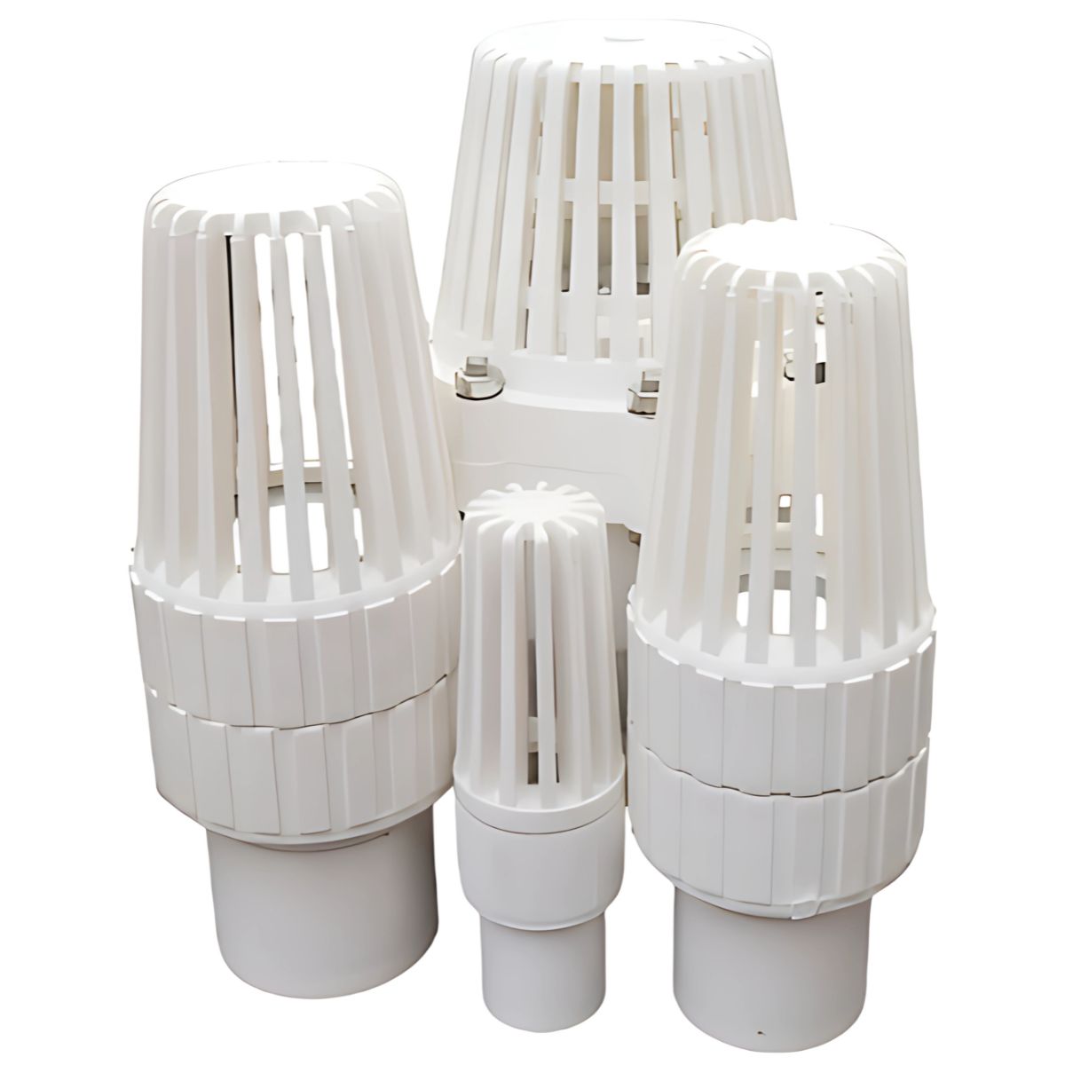 Válvulas de retención. Válvulas de pie. Válvulas antirretorno de PVC. Con y sin rosca.