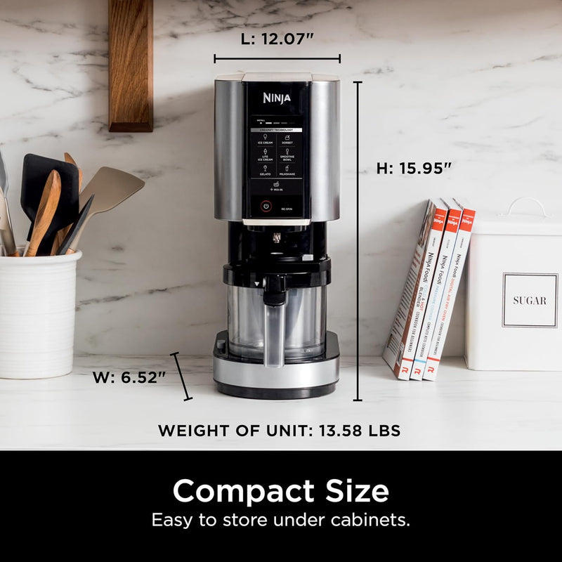 Máquina De Helados Ninja Creami Ice-Cream Maker. Maquina NC301 Con 7 Programas y 2 recipientes de 16 oz.