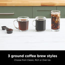 Cafetera Ninja Espresso & Coffee Barista System. Máquina de café de capacidad hasta 12 Tazas, función para cápsulas de Nespresso, Espumador Plegable CFN601.