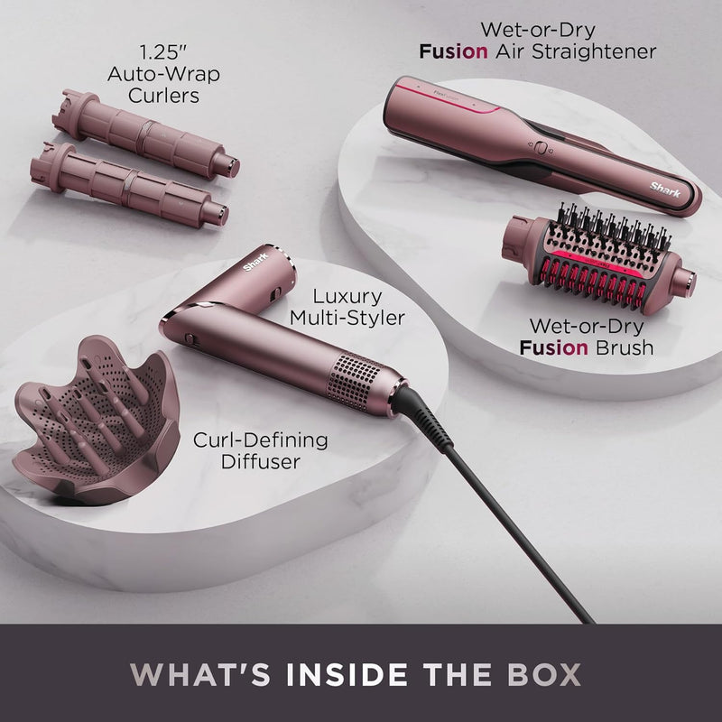 Secador Y Plancha Shark Flexstyle 5 En 1. Cepillo Estilizador Blower De Cabello HD642S.