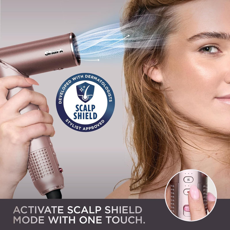 Secador Y Plancha Shark Flexstyle 5 En 1. Cepillo Estilizador Blower De Cabello HD642S.