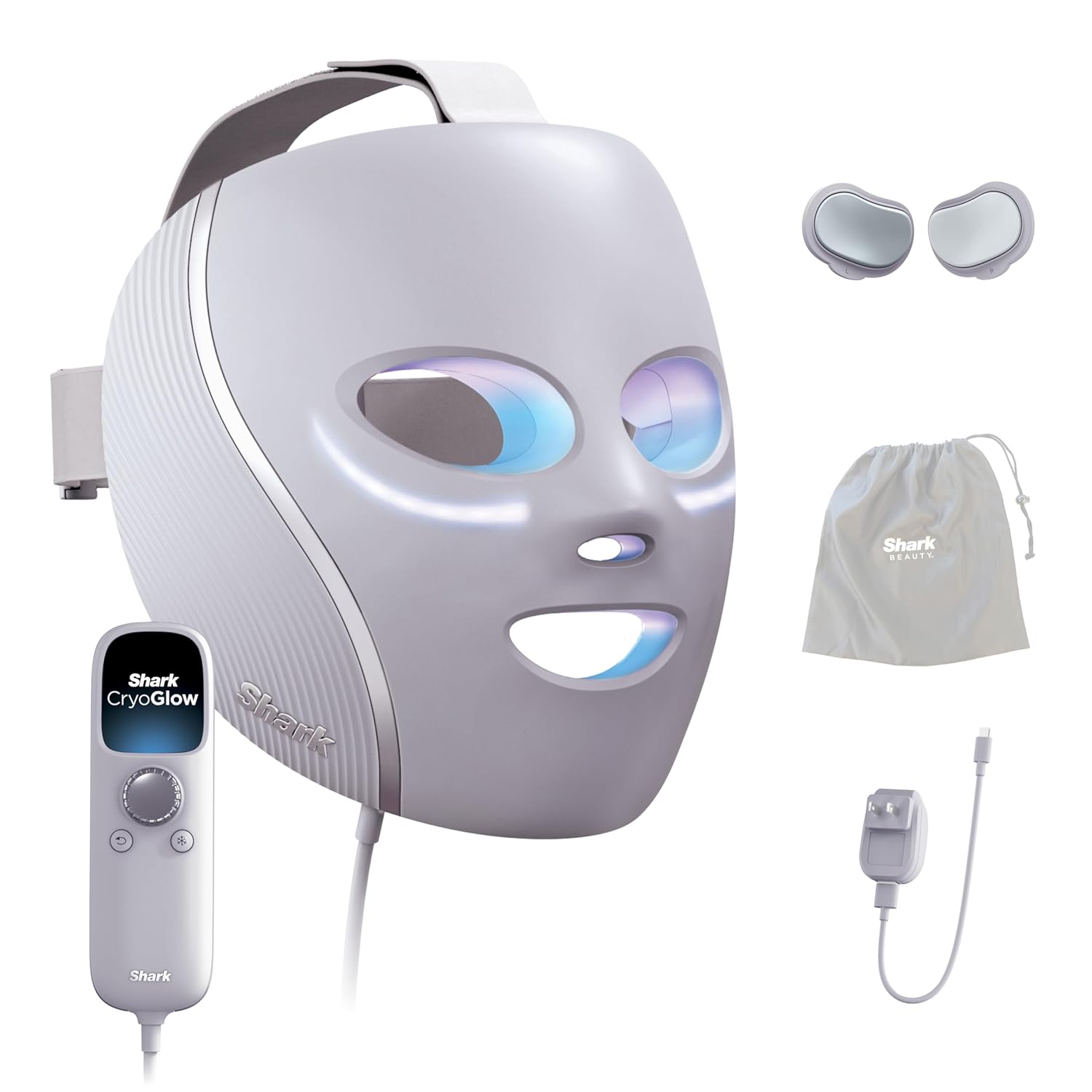 Máscara Facial Shark CryoGlow. Máscara Led antiedad y tratamiento de imperfecciones FW312P Shark Beauty.