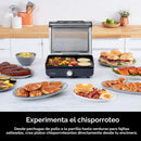Plancha Y Parrilla Eléctrica De Interior Ninja Sizzle. 2 En 1 Con Placas Intercambiables Antiadherentes De 14 Pulgadas.