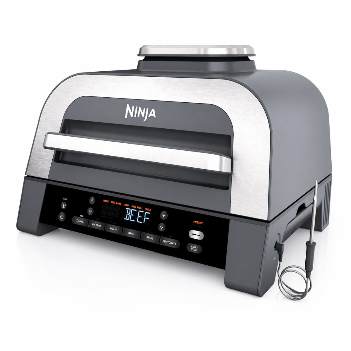 Freidora de aire y Parrilla Eléctrica Multifunción 6 en 1 Ninja Foodi Smart XL Con Termómetro Inteligente integrado.