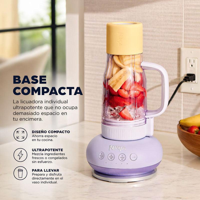 Licuadora Portátil Ninja BlendBOSS con Vaso de 26 oz, Tapa Antifugas, Diseño Compacto y Potente para Smoothies y Bebidas.