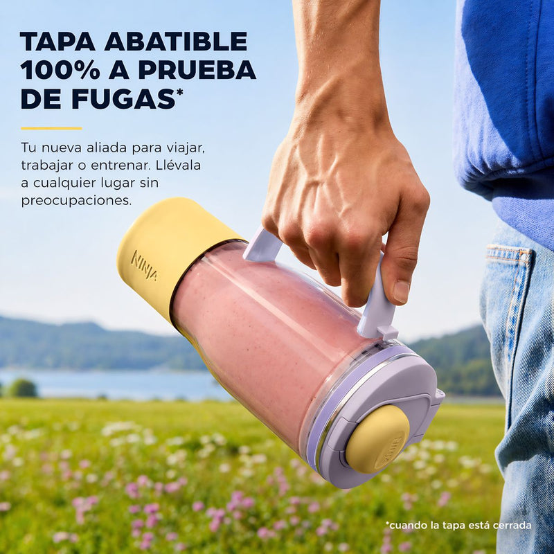 Licuadora Portátil Ninja BlendBOSS con Vaso de 26 oz, Tapa Antifugas, Diseño Compacto y Potente para Smoothies y Bebidas.