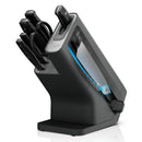 Cuchillos Ninja NeverDull. Set de 7 Piezas con Bloque y Afilador Integrado. Acero Inoxidable de Alta Precisión para Cocina.