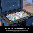 Cooler Ninja FrostVault de 45QT con ruedas. Hielera térmica con Dry Zone, gaveta inferior y alta conservación de frío. Color Azul.