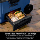 Cooler Ninja FrostVault de 45QT con ruedas. Hielera térmica con Dry Zone, gaveta inferior y alta conservación de frío. Color Azul.