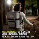 Mochila Cooler Ninja FrostVault Go para 24 Latas con Zona DryZone. Nevera Portátil Térmica. Color beige.