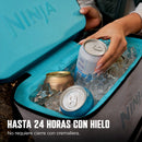 Mochila Cooler Ninja FrostVault Go para 24 Latas con Zona DryZone. Nevera Portátil Térmica. Color beige.