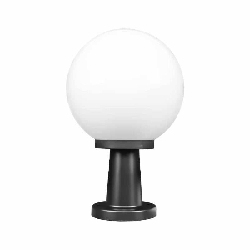 Lámpara de Muro Exterior con Esfera de Globo Negra 1XE27 250x150mm Elegante y Versátil. Ideal para Jardines, Patios y Entradas. Lámpara para Muro tipo Globo.