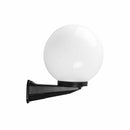 Lámpara de Pared para Exterior con Esfera de Globo Negra 1XE27. 230x250mm Estilo Elegante. Ideal para Jardines y Patios. Lámpara moderna tipo Bola para Pared.