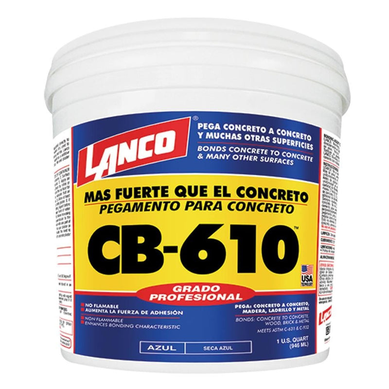 Pegamento para concreto 1/4 galón. CB-610 Bonding Agent Azul Lanco