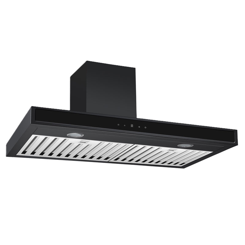 Extractor de grasa Quadrato 76. Color negro.