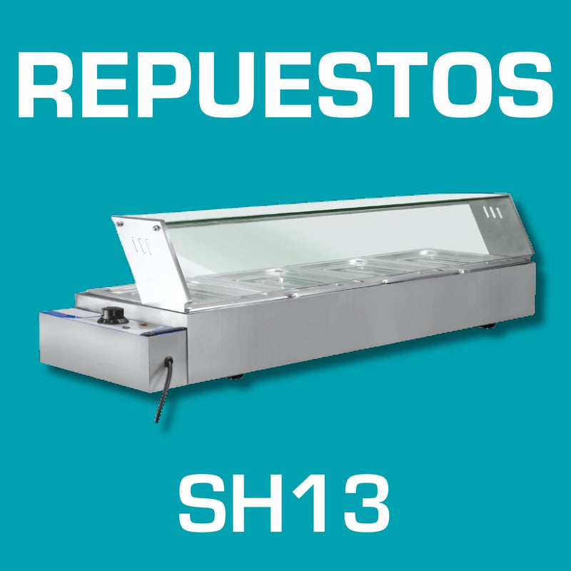 Repuestos Baño Maria electrico con vidrio para sobreponer. 750W 1180*350*320mm. Codigo SH13