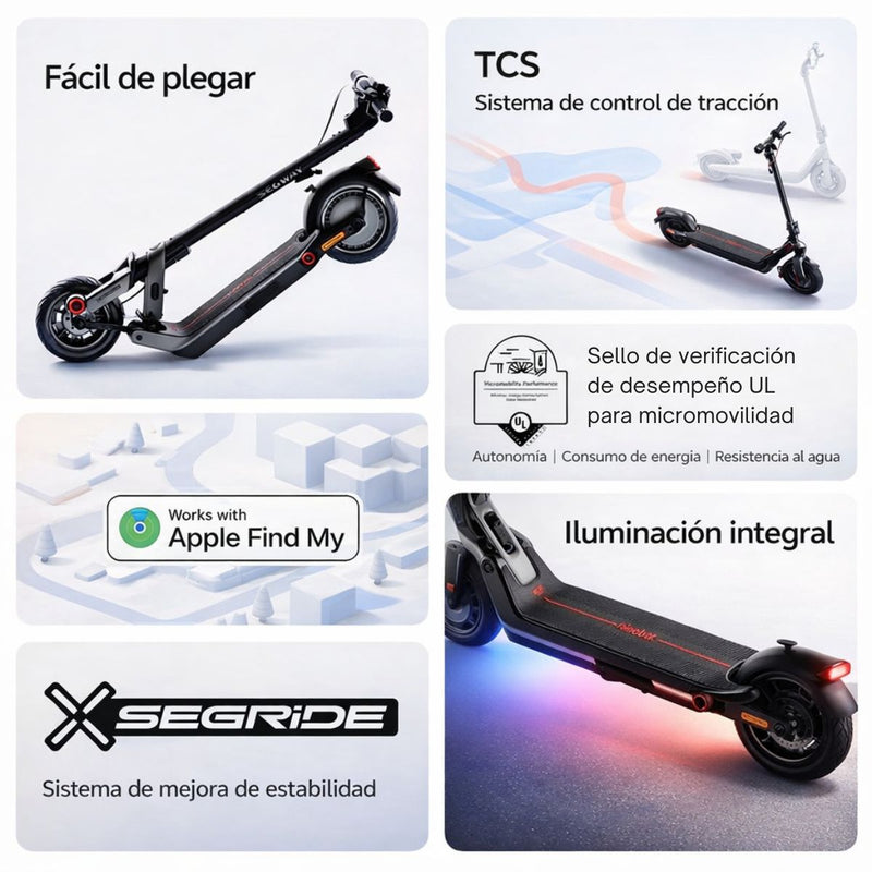 Scooter Segway Ninebot E3 Pro. Monopatín Eléctrico. Autonomía Hasta 55 Km.
