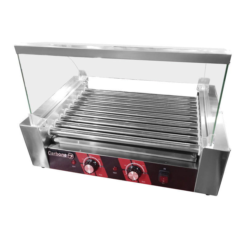 Plancha de 9 rodillos rotatoria para salchicha hot dog 1080W. Doble control de temperatura (1 año)