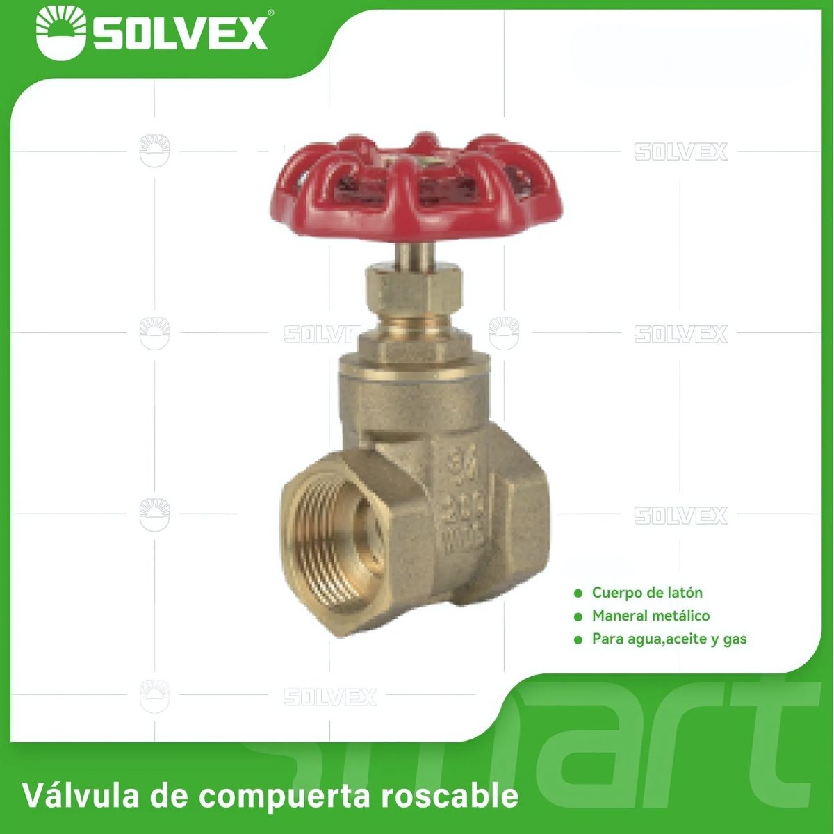 Válvulas De Compuertas De Latón Roscable 200 PSI. Para Agua, aceite y gas.