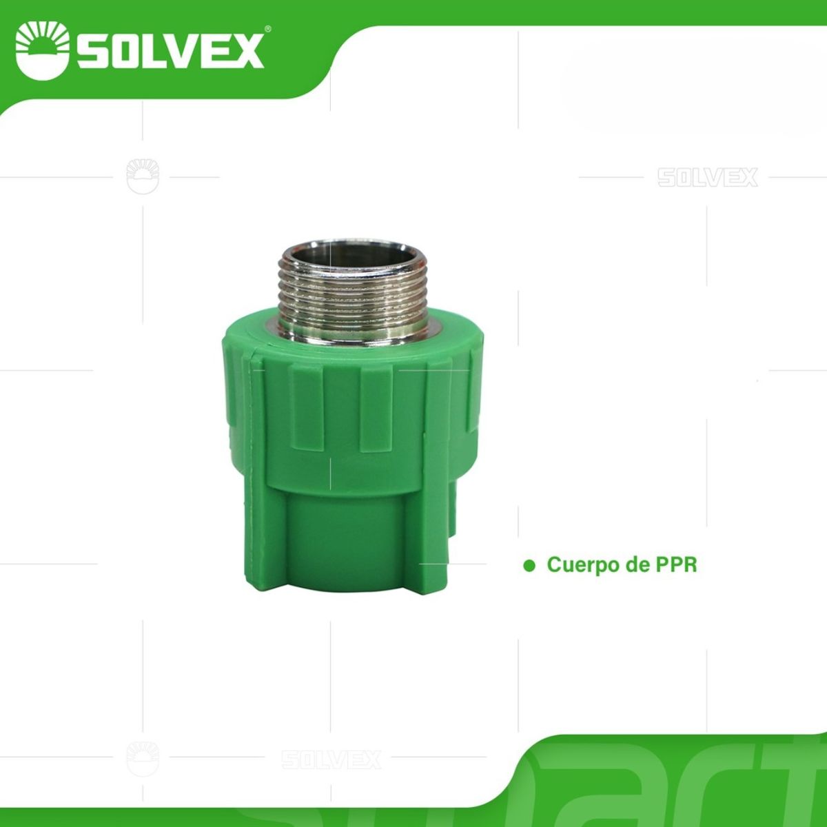 Adaptadores PPR Macho. Uniones Conectores Termofusión para Agua.