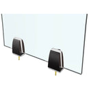 Soporte clip para barandas de vidrio 10-14 mm. Aluminio color negro satinado