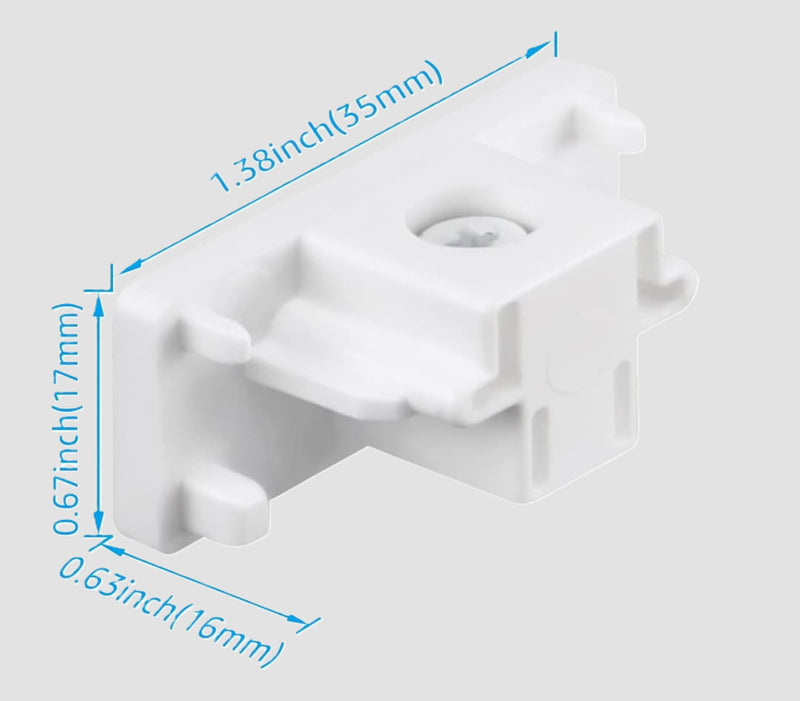 Tapa final para Rieles Track sistema colgante color BLANCO