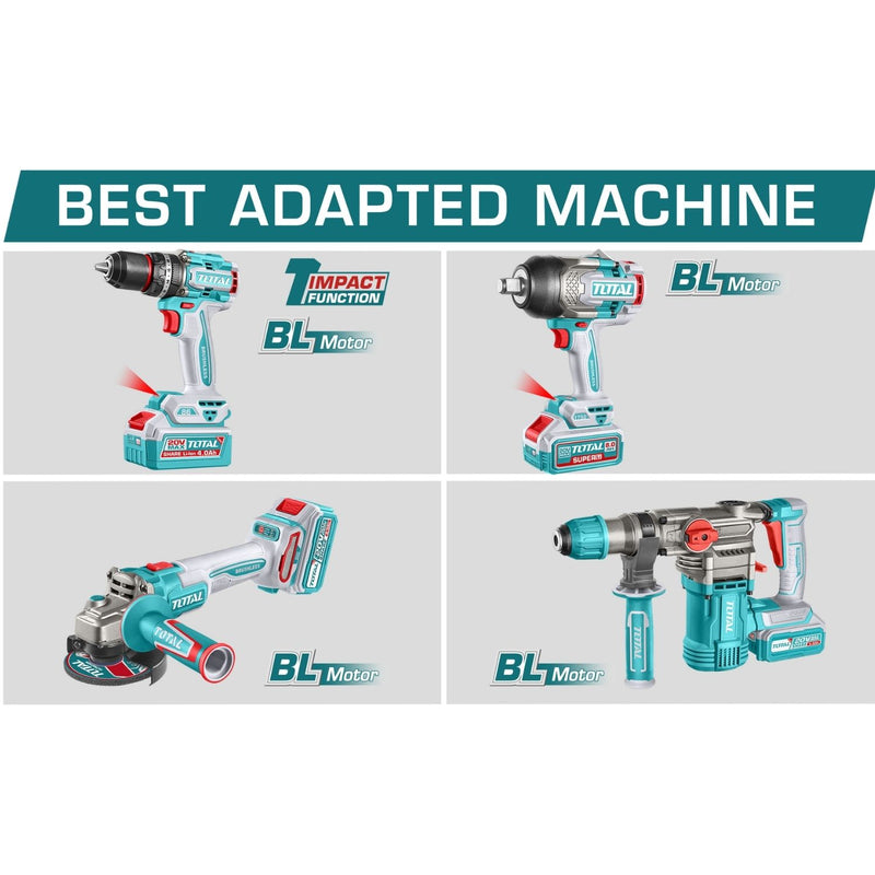 Bateria 6.0 Ah. 20V Lithium-Ion  Indicador Led de carga. Compatible con multiples Herramientas Total