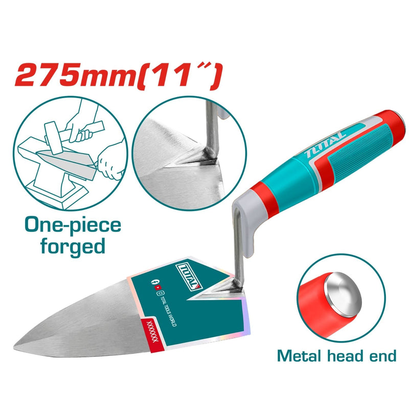 Palustre De Albañilería Forjado 11" (275mm) Acero Forjado. Hoja 1.8mm
