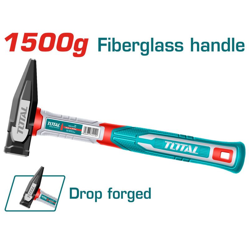 Martillo Forjado 1500g Tratamiento térmico Acero al carbono Mango Cómodo.