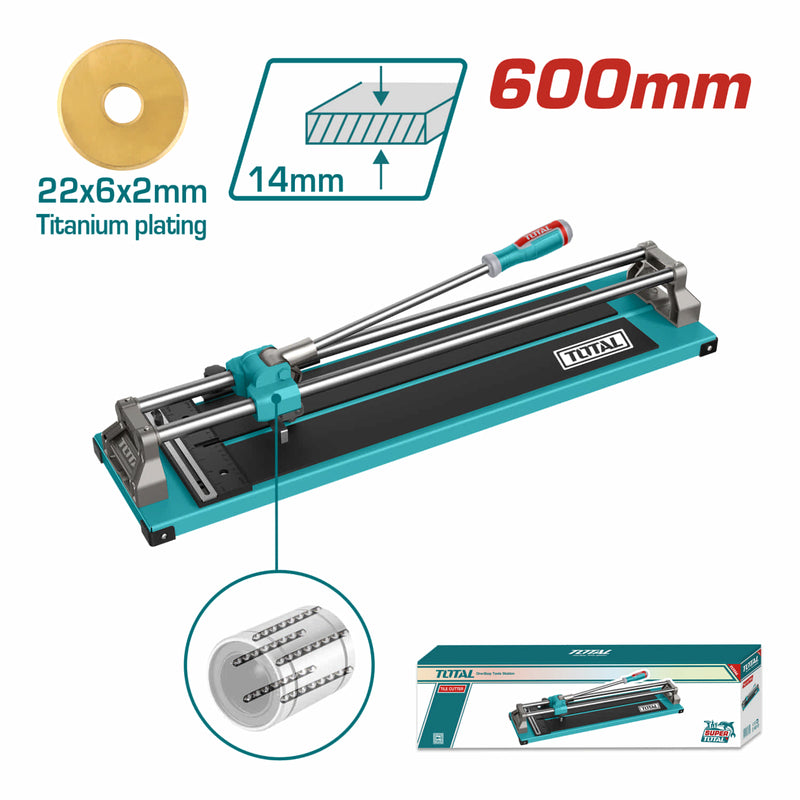 Cortador de Azulejos de 600 mm Max grosor 14mm – Corte Recto y en Diagonal, Cuchilla de 22x6x2mm.