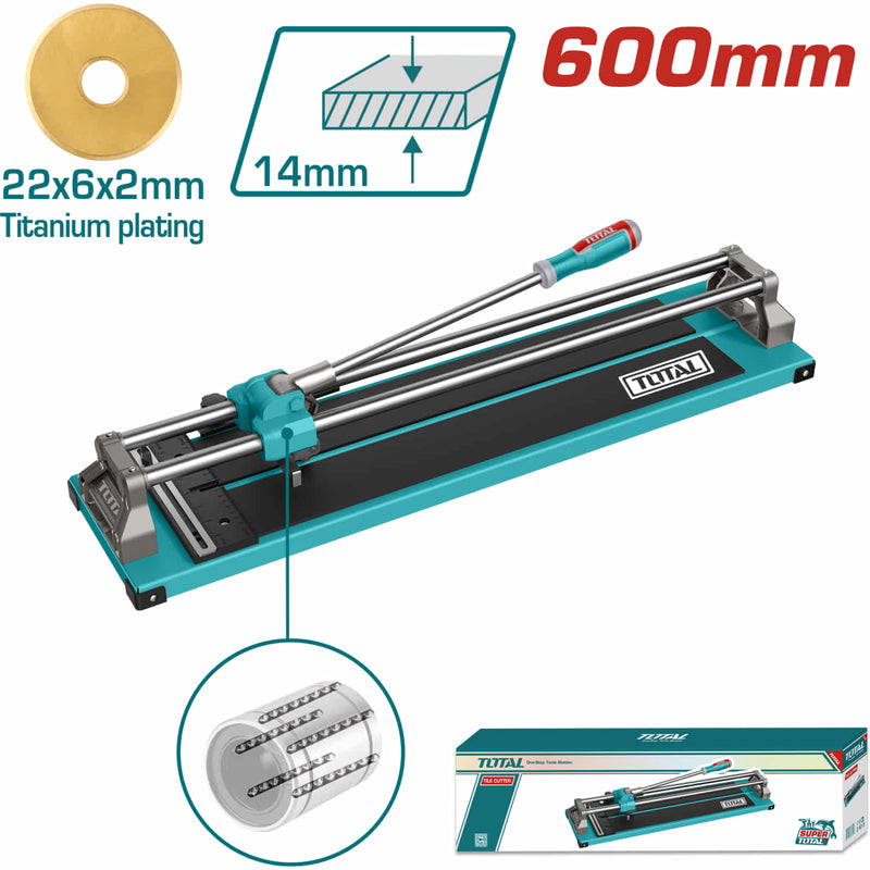 Cortador de Azulejos de 600 mm Max grosor 14mm – Corte Recto y en Diagonal, Cuchilla de 22x6x2mm.