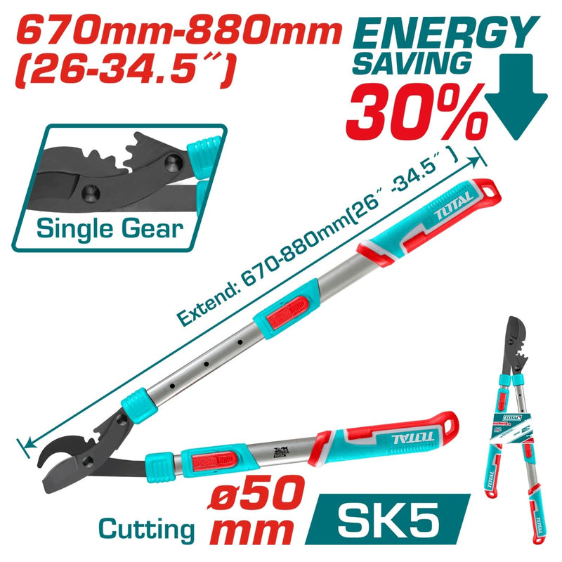 Tijera de podar telescópica 670–880 mm (26–34.5") Cortasetos
