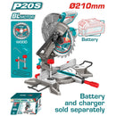 Ingleteadora Inalámbrica 20V 8-1/4" (210mm) x 25.4mm (1”) No incluye batería ni cargador.