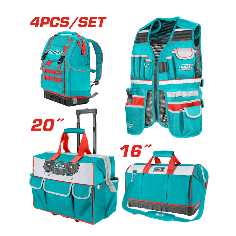 Combo del mes Total Mochila, Chaleco, bolso y maletín para herramientas. POCAS UNIDADES