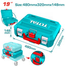 Caja de Herramientas Apilable de 19"  480 mm * 320 mm (12.5") * 148 mm (5.8"). Fácil de apilarse