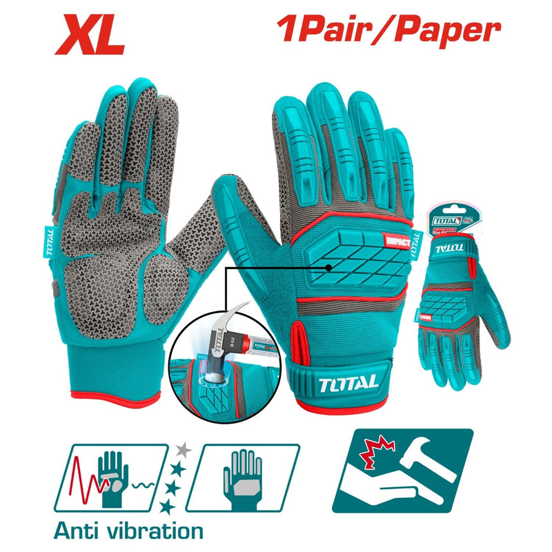 Guantes de Mecánico anti-impacto y anticolisión Talla XL  (1 par)