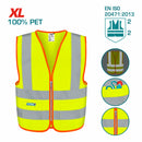 Chaleco reflectivo de seguridad amarillo. Talla XL.