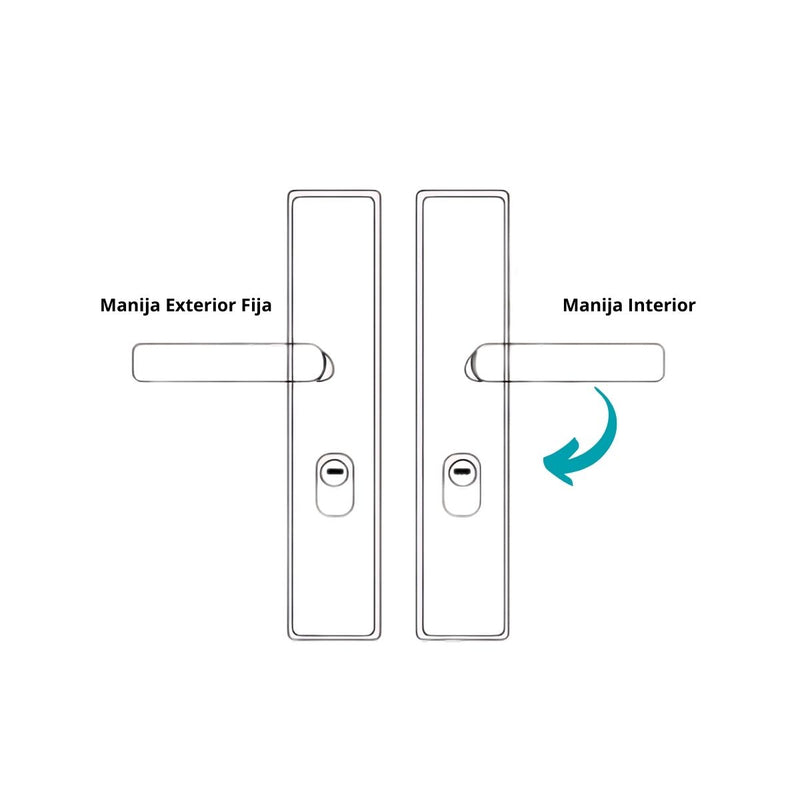 Cerradura De Seguridad Embutida Para Puertas Metálicas 20cm x 6.5cm. Con Cilindro De Acero Inoxidable. Incluye 7 Llaves.  Apertura Derecha Hacia Adentro